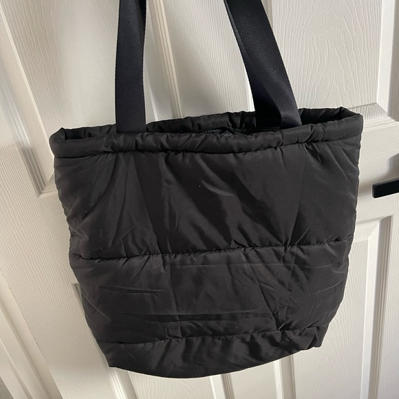 Victorias Secret Puffy Black Zipper Tote - Picture 5 of 8